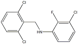 3-chloro-N-[(2,6-dichlorophenyl)methyl]-2-fluoroaniline 구조식 이미지