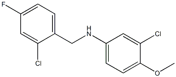 3-chloro-N-[(2-chloro-4-fluorophenyl)methyl]-4-methoxyaniline Structure