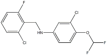 3-chloro-N-[(2-chloro-6-fluorophenyl)methyl]-4-(difluoromethoxy)aniline 구조식 이미지