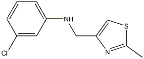 3-chloro-N-[(2-methyl-1,3-thiazol-4-yl)methyl]aniline 구조식 이미지