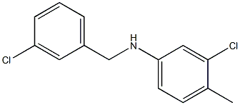 3-chloro-N-[(3-chlorophenyl)methyl]-4-methylaniline 구조식 이미지