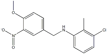 3-chloro-N-[(4-methoxy-3-nitrophenyl)methyl]-2-methylaniline 구조식 이미지