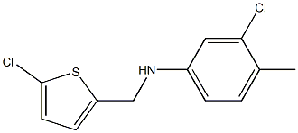 3-chloro-N-[(5-chlorothiophen-2-yl)methyl]-4-methylaniline Structure