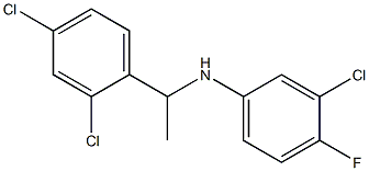 3-chloro-N-[1-(2,4-dichlorophenyl)ethyl]-4-fluoroaniline Structure