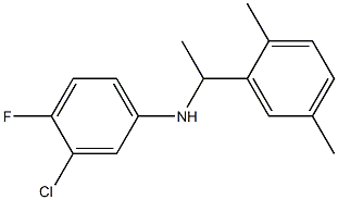 3-chloro-N-[1-(2,5-dimethylphenyl)ethyl]-4-fluoroaniline 구조식 이미지