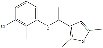 3-chloro-N-[1-(2,5-dimethylthiophen-3-yl)ethyl]-2-methylaniline Structure