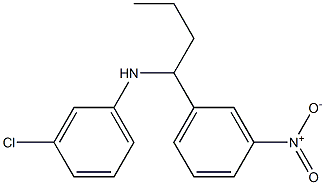 3-chloro-N-[1-(3-nitrophenyl)butyl]aniline Structure