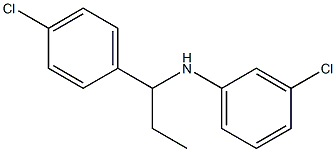 3-chloro-N-[1-(4-chlorophenyl)propyl]aniline Structure