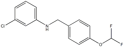 3-chloro-N-{[4-(difluoromethoxy)phenyl]methyl}aniline Structure