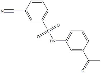 3-cyano-N-(3-acetylphenyl)benzene-1-sulfonamide Structure