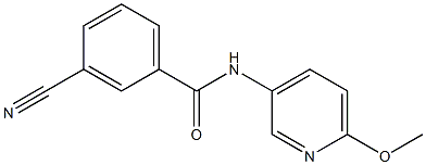 3-cyano-N-(6-methoxypyridin-3-yl)benzamide 구조식 이미지