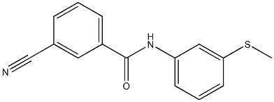 3-cyano-N-[3-(methylthio)phenyl]benzamide Structure