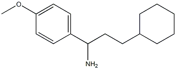 3-cyclohexyl-1-(4-methoxyphenyl)propan-1-amine Structure