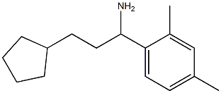 3-cyclopentyl-1-(2,4-dimethylphenyl)propan-1-amine 구조식 이미지