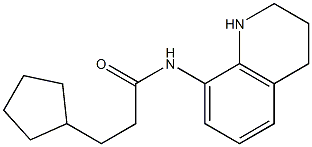 3-cyclopentyl-N-(1,2,3,4-tetrahydroquinolin-8-yl)propanamide 구조식 이미지