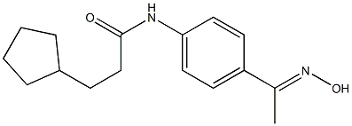 3-cyclopentyl-N-{4-[1-(hydroxyimino)ethyl]phenyl}propanamide Structure
