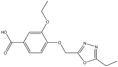 3-ethoxy-4-[(5-ethyl-1,3,4-oxadiazol-2-yl)methoxy]benzoic acid 구조식 이미지