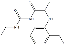 3-ethyl-1-{2-[(2-ethylphenyl)amino]propanoyl}urea Structure
