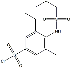 3-ethyl-5-methyl-4-(propane-1-sulfonamido)benzene-1-sulfonyl chloride Structure