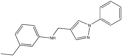 3-ethyl-N-[(1-phenyl-1H-pyrazol-4-yl)methyl]aniline Structure