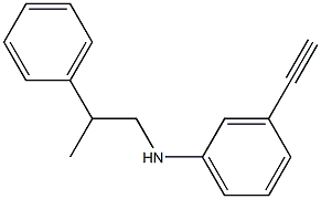 3-ethynyl-N-(2-phenylpropyl)aniline 구조식 이미지