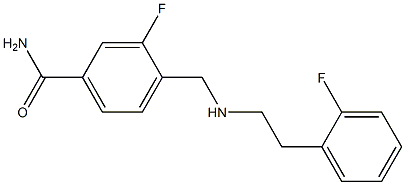 3-fluoro-4-({[2-(2-fluorophenyl)ethyl]amino}methyl)benzamide Structure