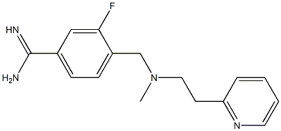 3-fluoro-4-({methyl[2-(pyridin-2-yl)ethyl]amino}methyl)benzene-1-carboximidamide Structure