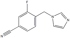 3-fluoro-4-(1H-imidazol-1-ylmethyl)benzonitrile 구조식 이미지