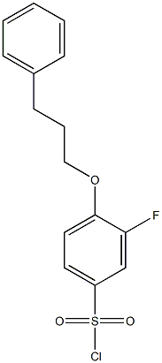 3-fluoro-4-(3-phenylpropoxy)benzene-1-sulfonyl chloride 구조식 이미지