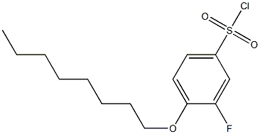 3-fluoro-4-(octyloxy)benzene-1-sulfonyl chloride Structure