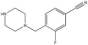 3-fluoro-4-(piperazin-1-ylmethyl)benzonitrile 구조식 이미지