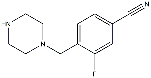 3-fluoro-4-(piperazin-1-ylmethyl)benzonitrile Structure