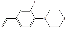 3-fluoro-4-(thiomorpholin-4-yl)benzaldehyde 구조식 이미지