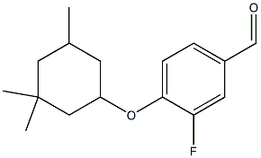 3-fluoro-4-[(3,3,5-trimethylcyclohexyl)oxy]benzaldehyde 구조식 이미지