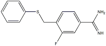 3-fluoro-4-[(phenylsulfanyl)methyl]benzene-1-carboximidamide Structure