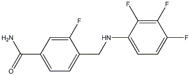 3-fluoro-4-{[(2,3,4-trifluorophenyl)amino]methyl}benzamide 구조식 이미지