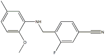 3-fluoro-4-{[(2-methoxy-5-methylphenyl)amino]methyl}benzonitrile 구조식 이미지