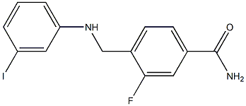 3-fluoro-4-{[(3-iodophenyl)amino]methyl}benzamide Structure