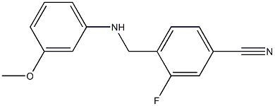 3-fluoro-4-{[(3-methoxyphenyl)amino]methyl}benzonitrile 구조식 이미지