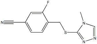 3-fluoro-4-{[(4-methyl-4H-1,2,4-triazol-3-yl)sulfanyl]methyl}benzonitrile 구조식 이미지