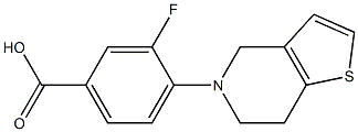 3-fluoro-4-{4H,5H,6H,7H-thieno[3,2-c]pyridin-5-yl}benzoic acid 구조식 이미지
