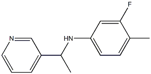 3-fluoro-4-methyl-N-[1-(pyridin-3-yl)ethyl]aniline 구조식 이미지