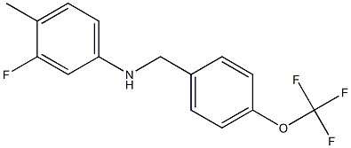 3-fluoro-4-methyl-N-{[4-(trifluoromethoxy)phenyl]methyl}aniline Structure