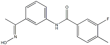 3-fluoro-N-{3-[1-(hydroxyimino)ethyl]phenyl}-4-methylbenzamide Structure