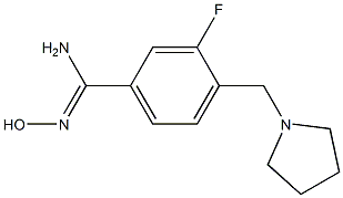 3-fluoro-N'-hydroxy-4-(pyrrolidin-1-ylmethyl)benzenecarboximidamide Structure