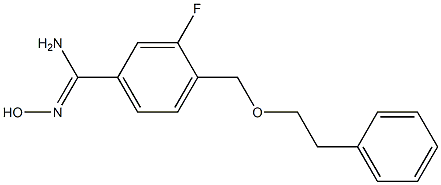 3-fluoro-N'-hydroxy-4-[(2-phenylethoxy)methyl]benzene-1-carboximidamide Structure