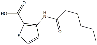 3-hexanamidothiophene-2-carboxylic acid Structure