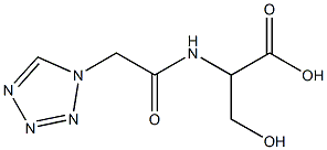 3-hydroxy-2-[(1H-tetrazol-1-ylacetyl)amino]propanoic acid Structure