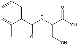 3-hydroxy-2-[(2-methylbenzoyl)amino]propanoic acid Structure