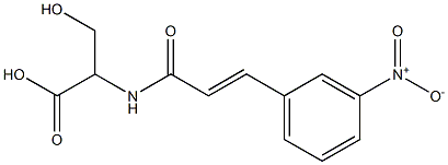 3-hydroxy-2-{[(2E)-3-(3-nitrophenyl)prop-2-enoyl]amino}propanoic acid Structure